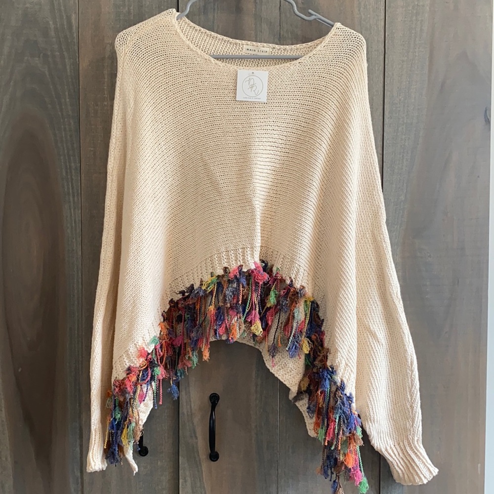 Main Strip | Tassel Poncho Sweater